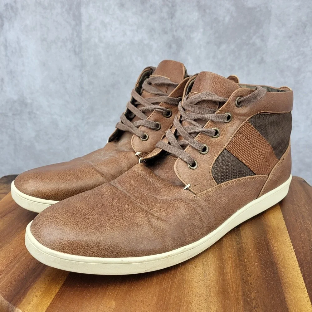 Steve Madden Chukka Boots Mens 13 Frazier Faux Leather Hi Top Sneakers‎
